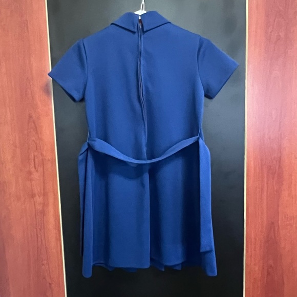 Vintage Chemise Lacoste Polo Dress Size 12/14 Red And Navy Blue Matching Belts - Picture 4 of 16